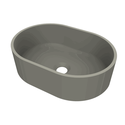Arcqua Case opbouw waskom ovaal 40 x 28 mat beton