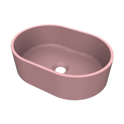 Arcqua Case opbouw waskom ovaal 40 x 28 mat roze
