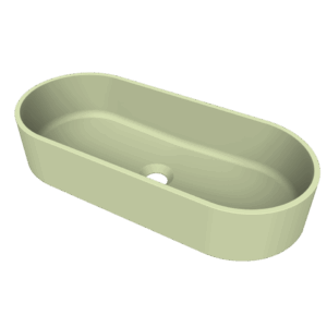 Arcqua Case opbouw waskom ovaal 60 x 26 mat pastel groen