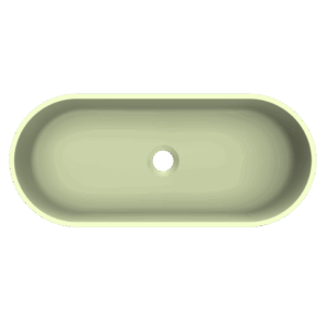 Arcqua Case opbouw waskom ovaal 60 x 26 mat pastel groen