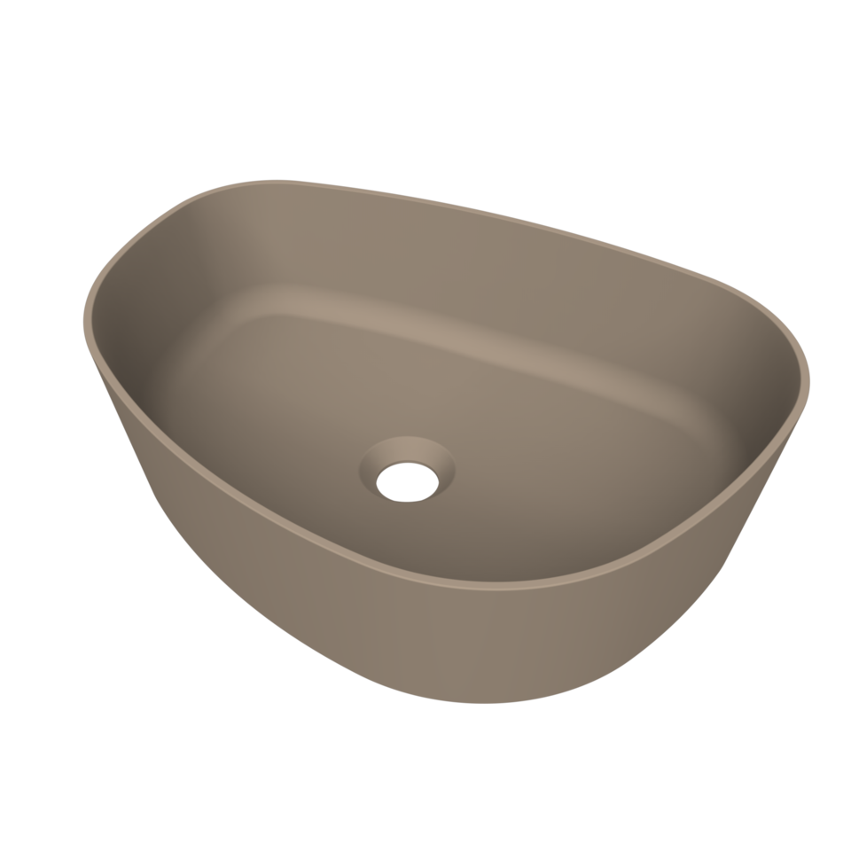 Arcqua Rocker opbouw waskom organisch r 50 x 37 mat truffel