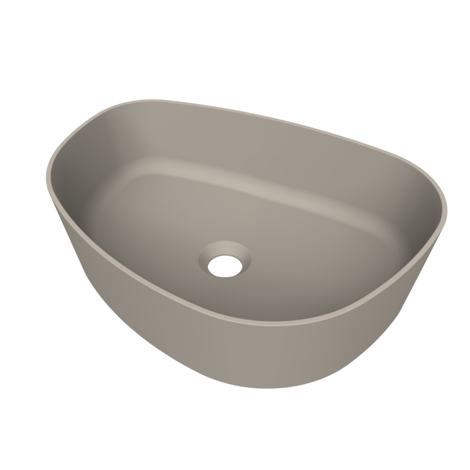 Arcqua Rocker opbouw waskom organisch r 50 x 37 mat klei