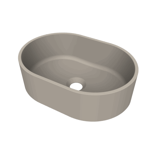 Arcqua Case opbouw waskom ovaal 40 x 28 mat klei